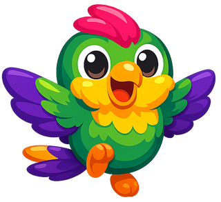 Hi Zazoo parrot mascot